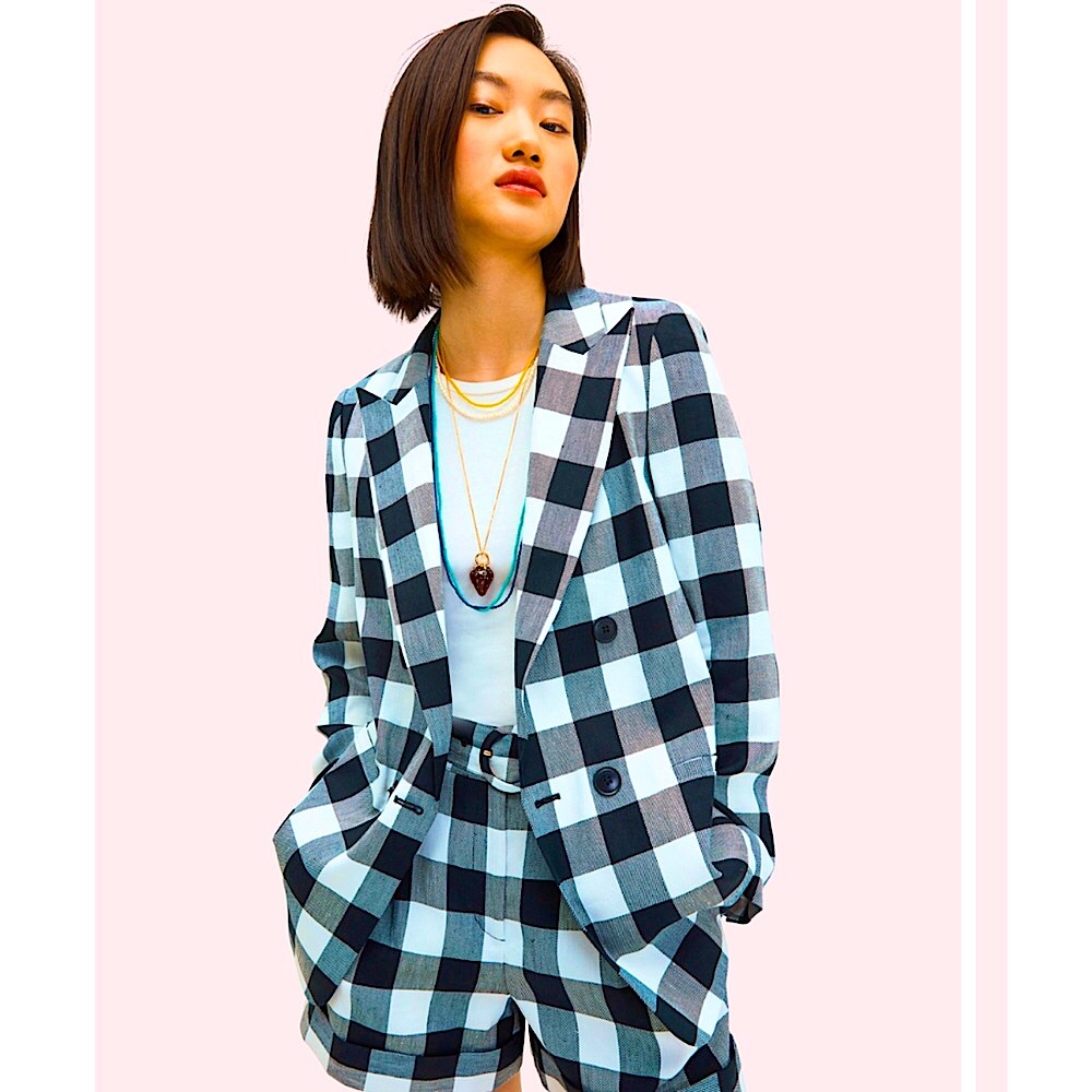 *NWT* kate spade gingham blazer - Picture 1 of 3